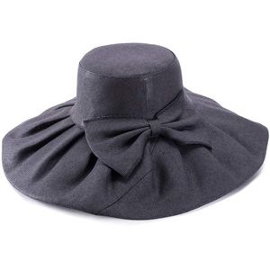 Linen Summer Womens Kentucky Derby Wide Brim hat